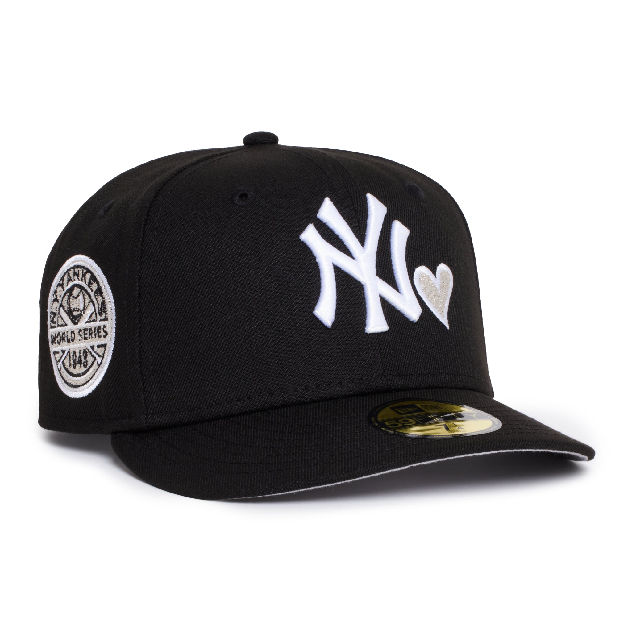 New York Yankees All Black Silver Heart 1943 World Series