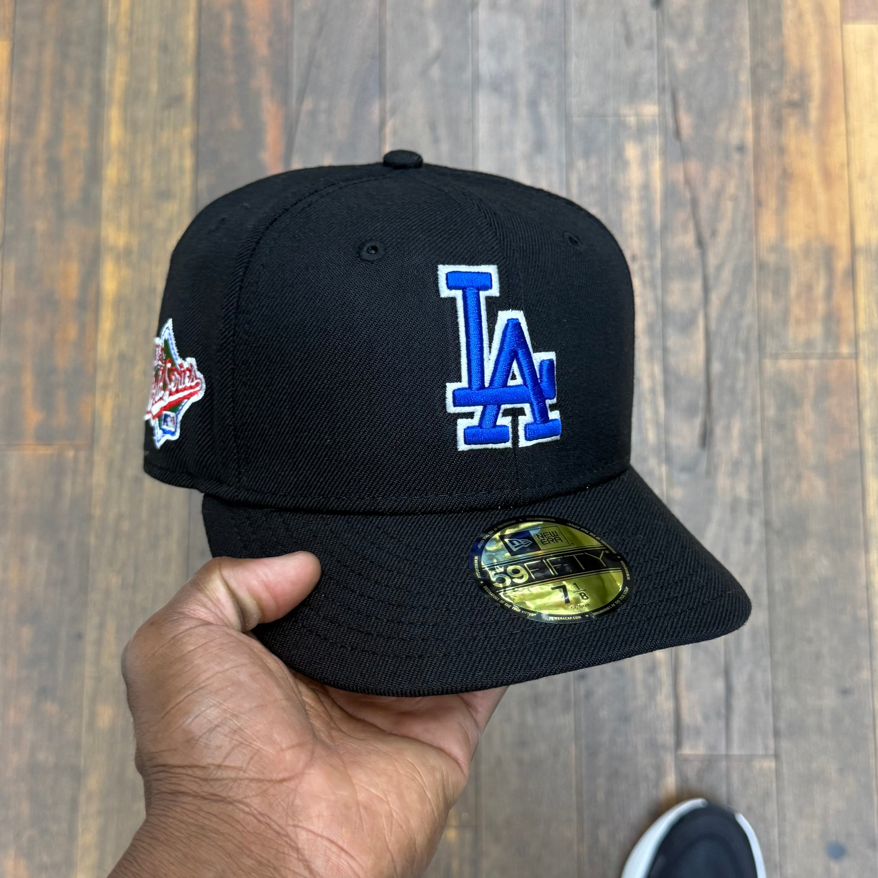 Los Angeles Dodgers All Black Blue Logo 1988 World Series