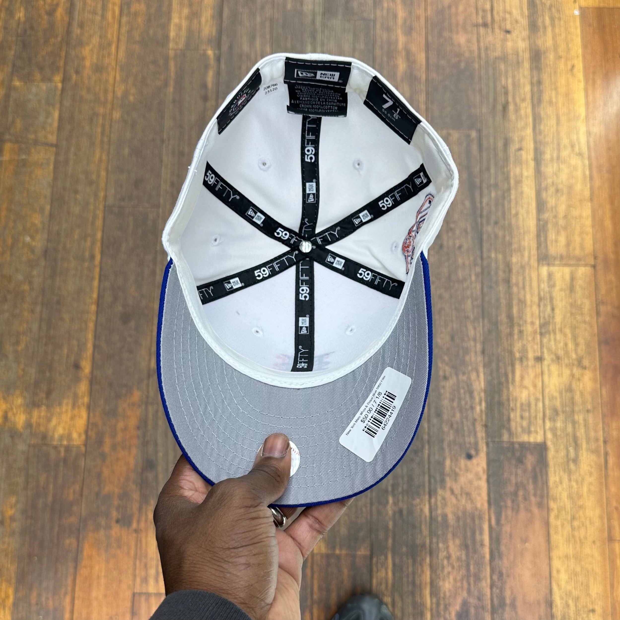 New York Mets White & Royal Blue 5950 Fitted 60th