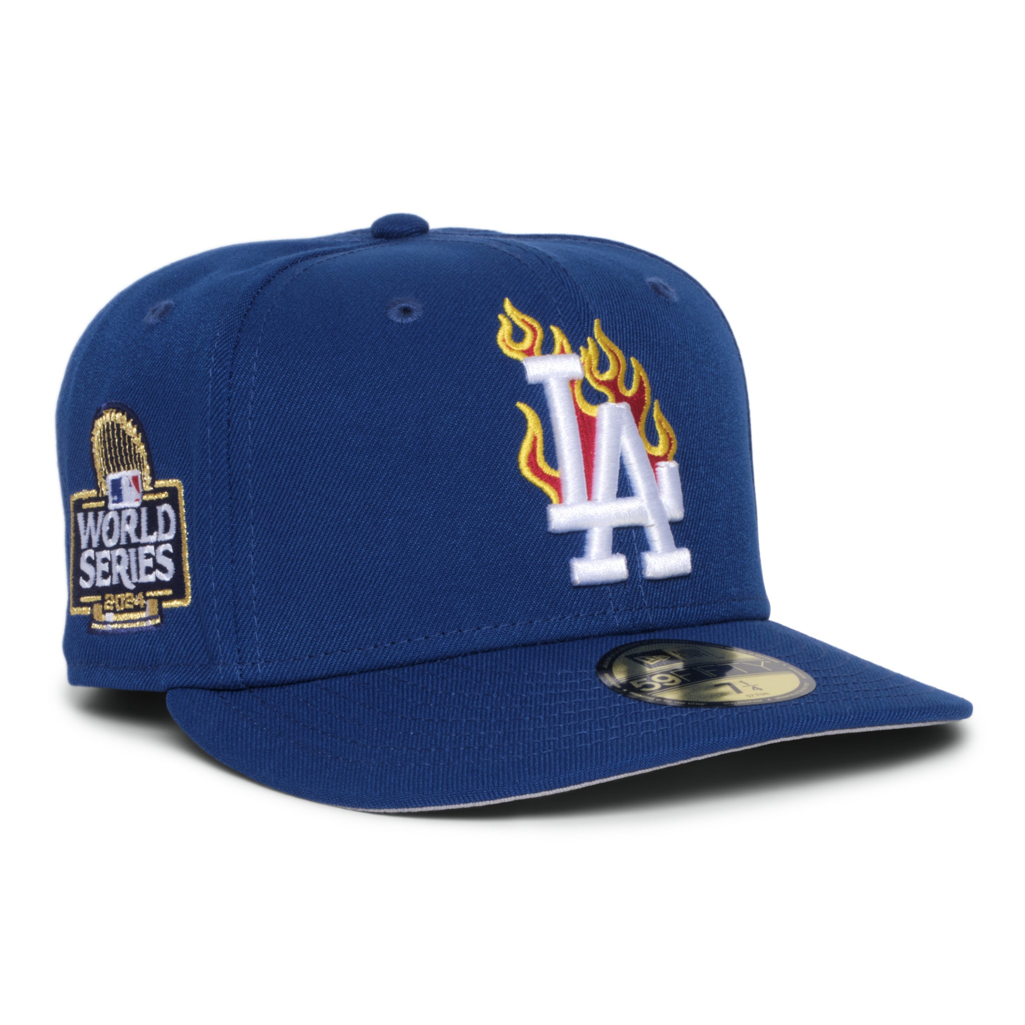 Los Angeles Dodgers Flames Logo Royal Blue 2024 World Series
