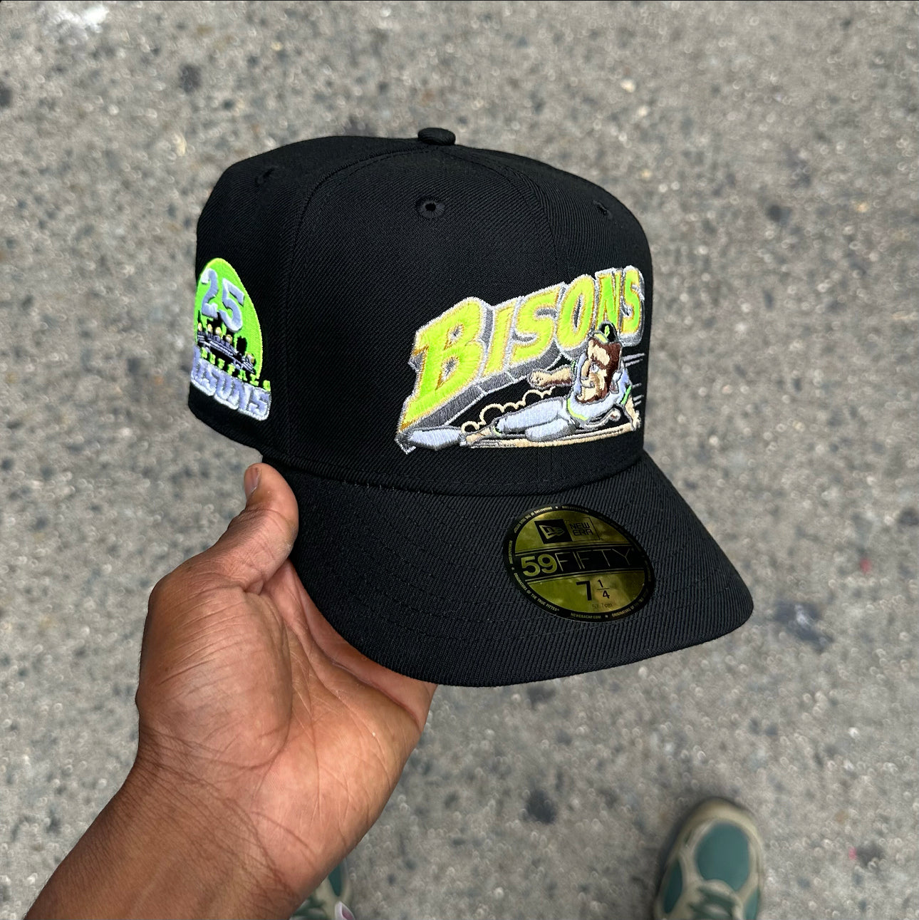 Buffalo Bison Black Lime green uv