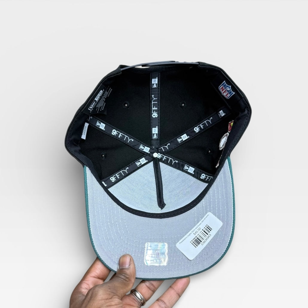 Philadelphia Eagles Black and Green 950 AFrame  LIX SB Snap Back