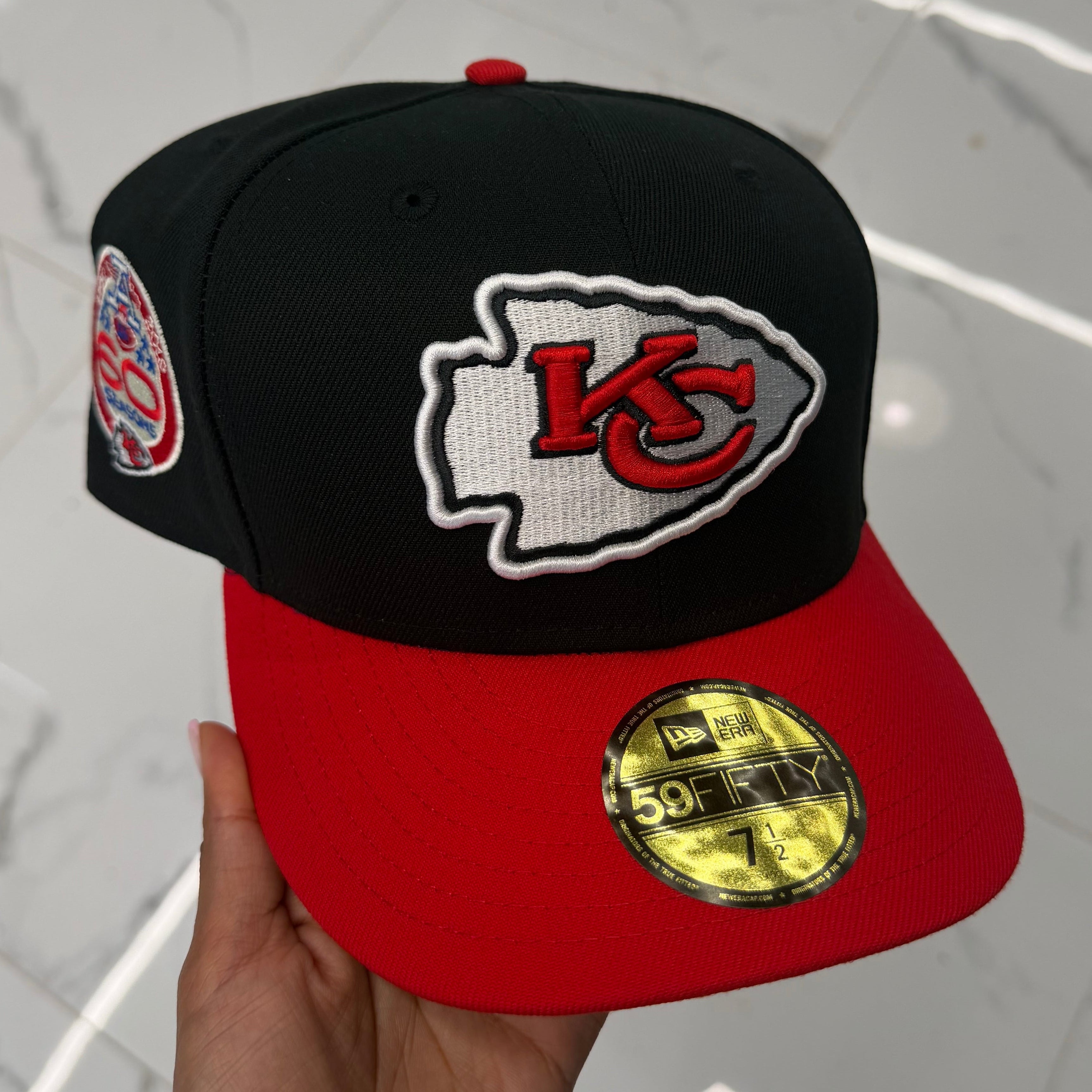 Kansas City Chiefs Black and Red 60Th World