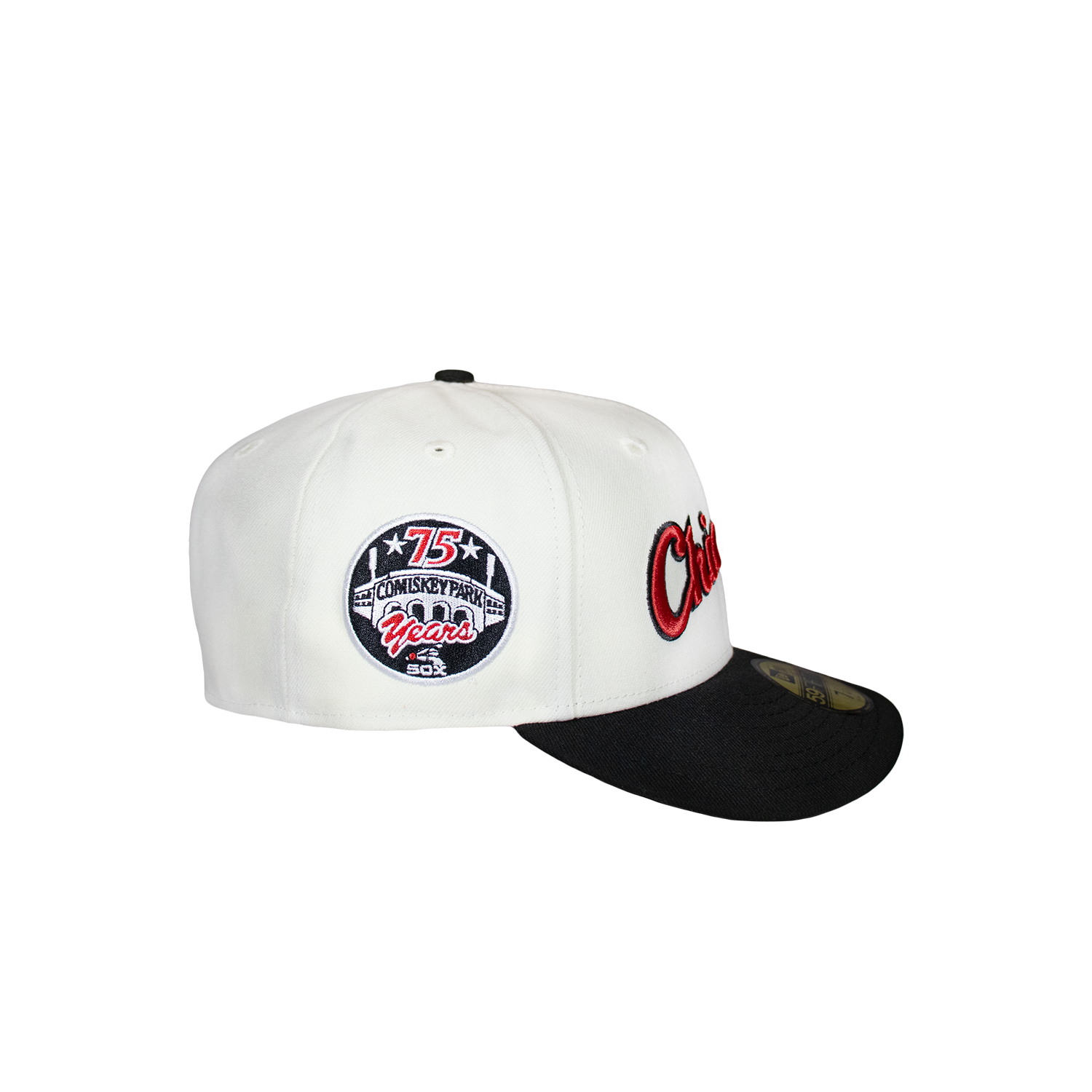 Chicago White Sox Script Creme and Black Comiskey 75 Years