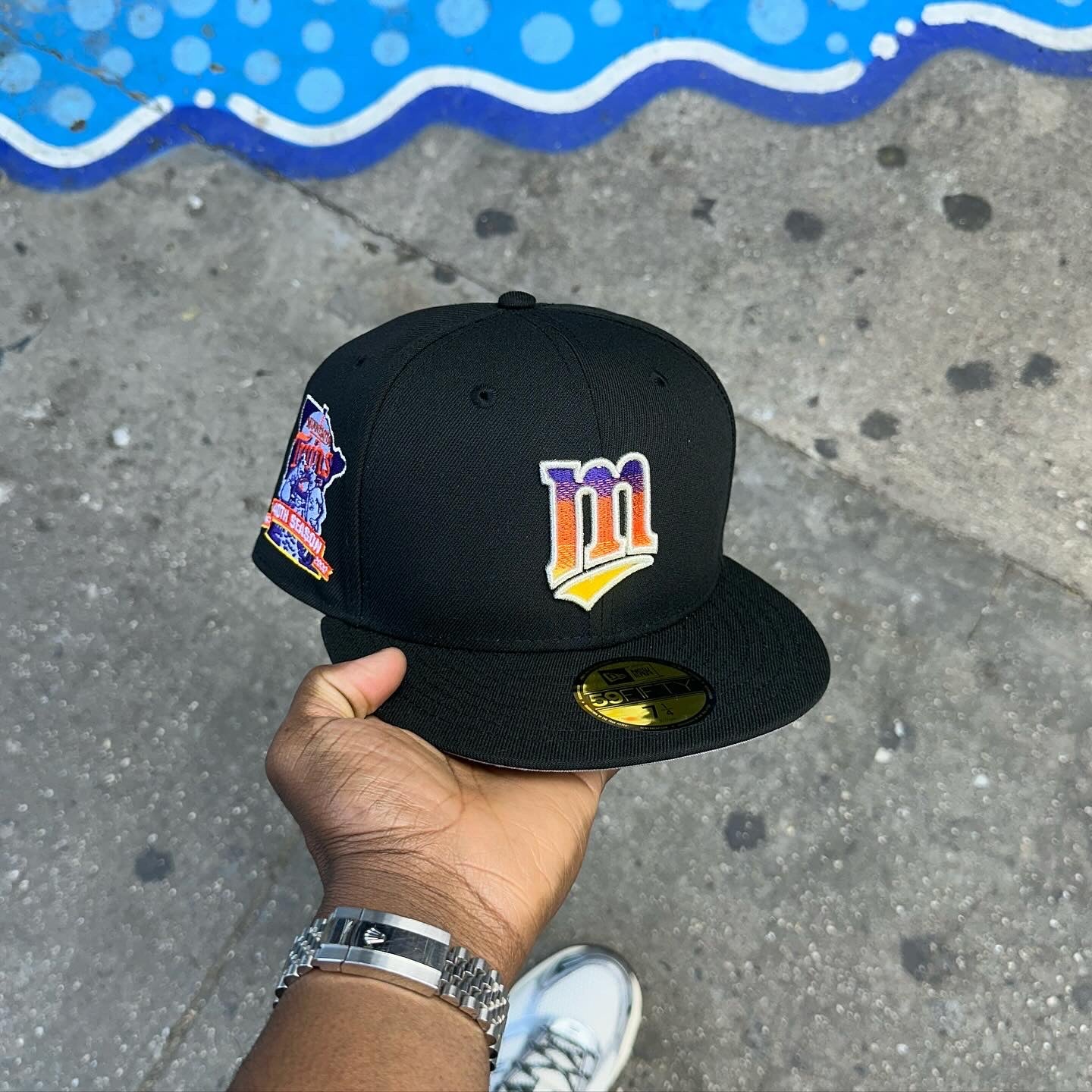 Minnesota Twins All Black Gradient Logo 40Th Anniversary