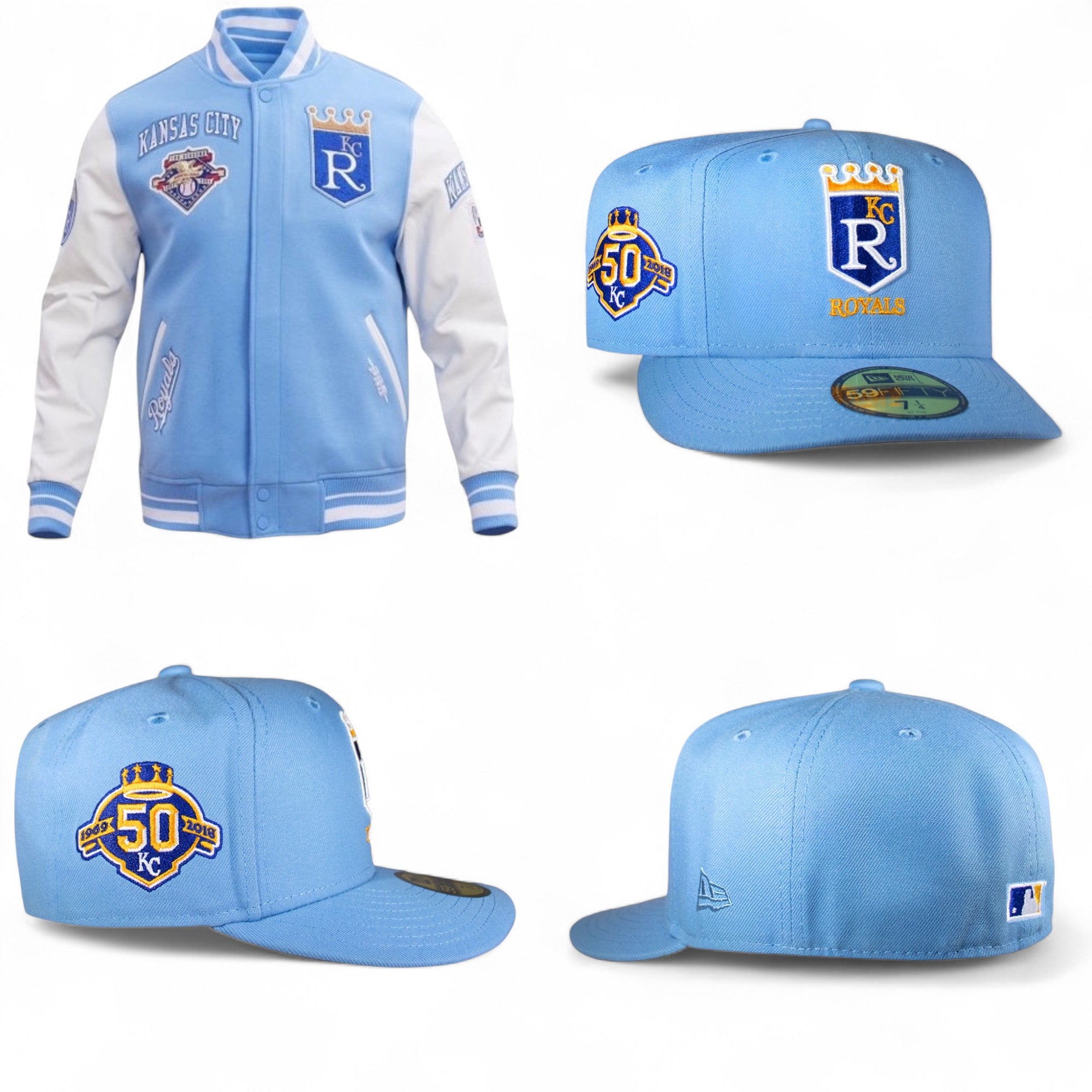 Kansas City Royals "Banner logo" All Sky Blue 50th Anniversary