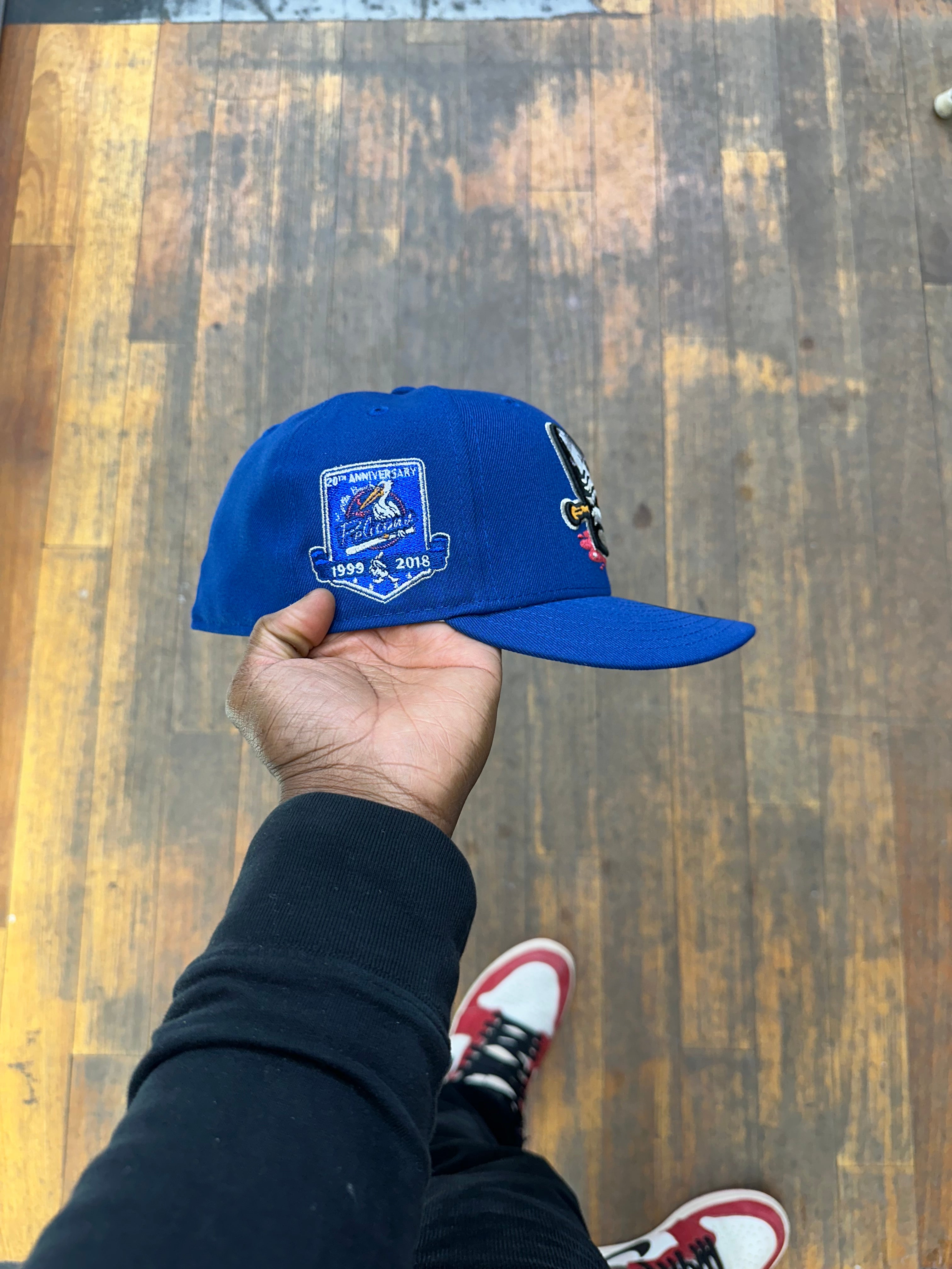 Myrtle Beach Pelicans Songbird Blue 20th anniversary Grey uv