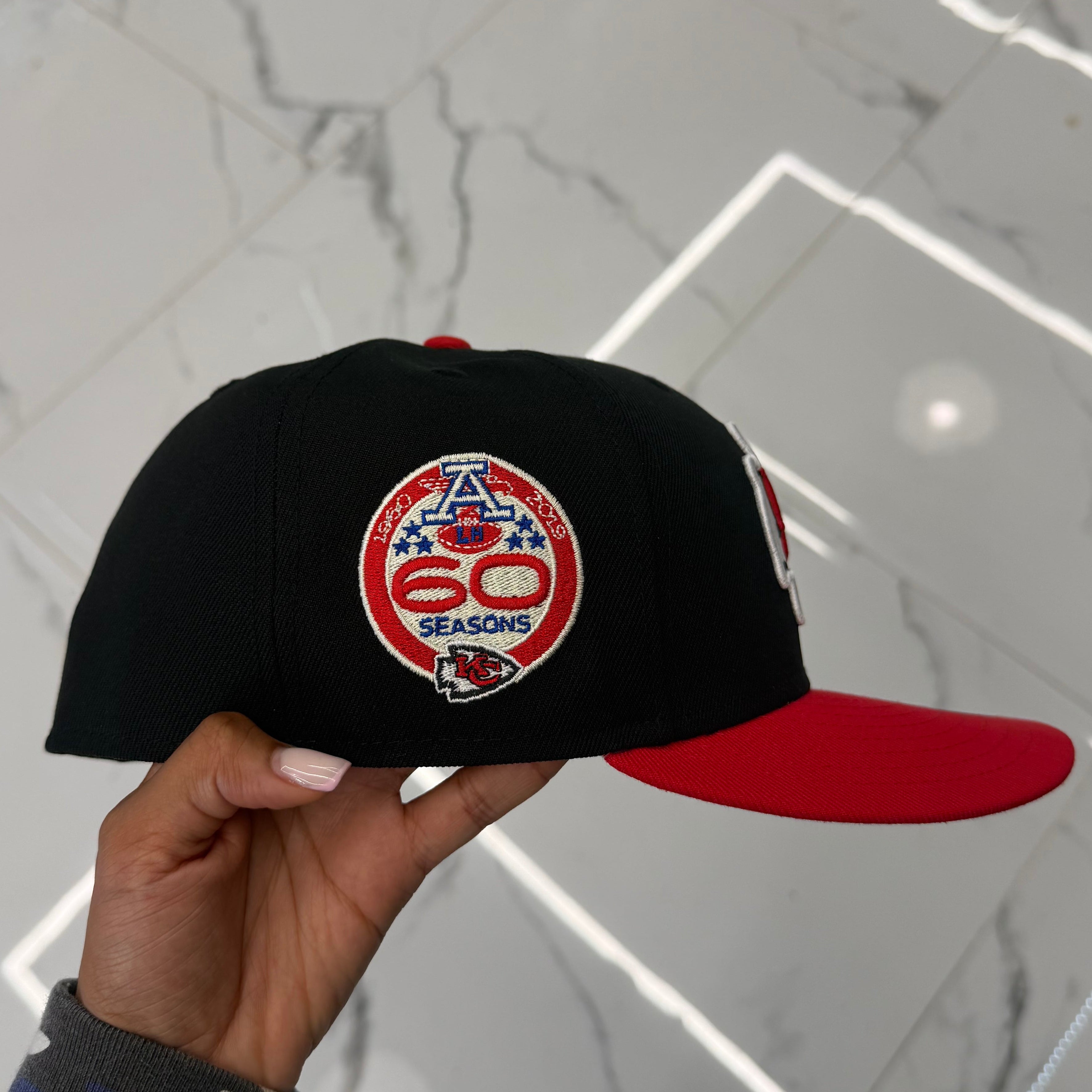 Kansas City Chiefs Black and Red 60Th World