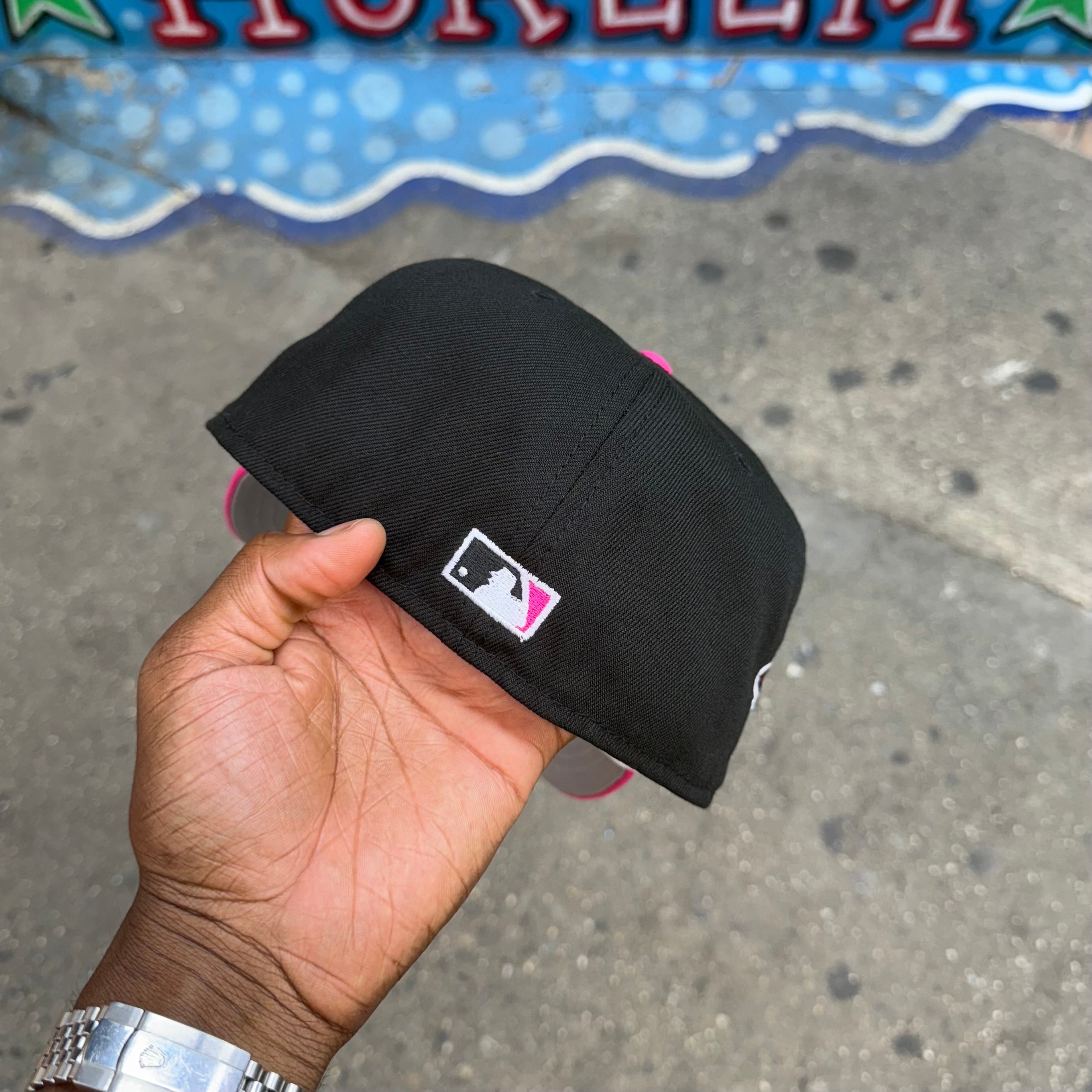 New York Yankees Black and Pink Pink Patch 1999 World Series