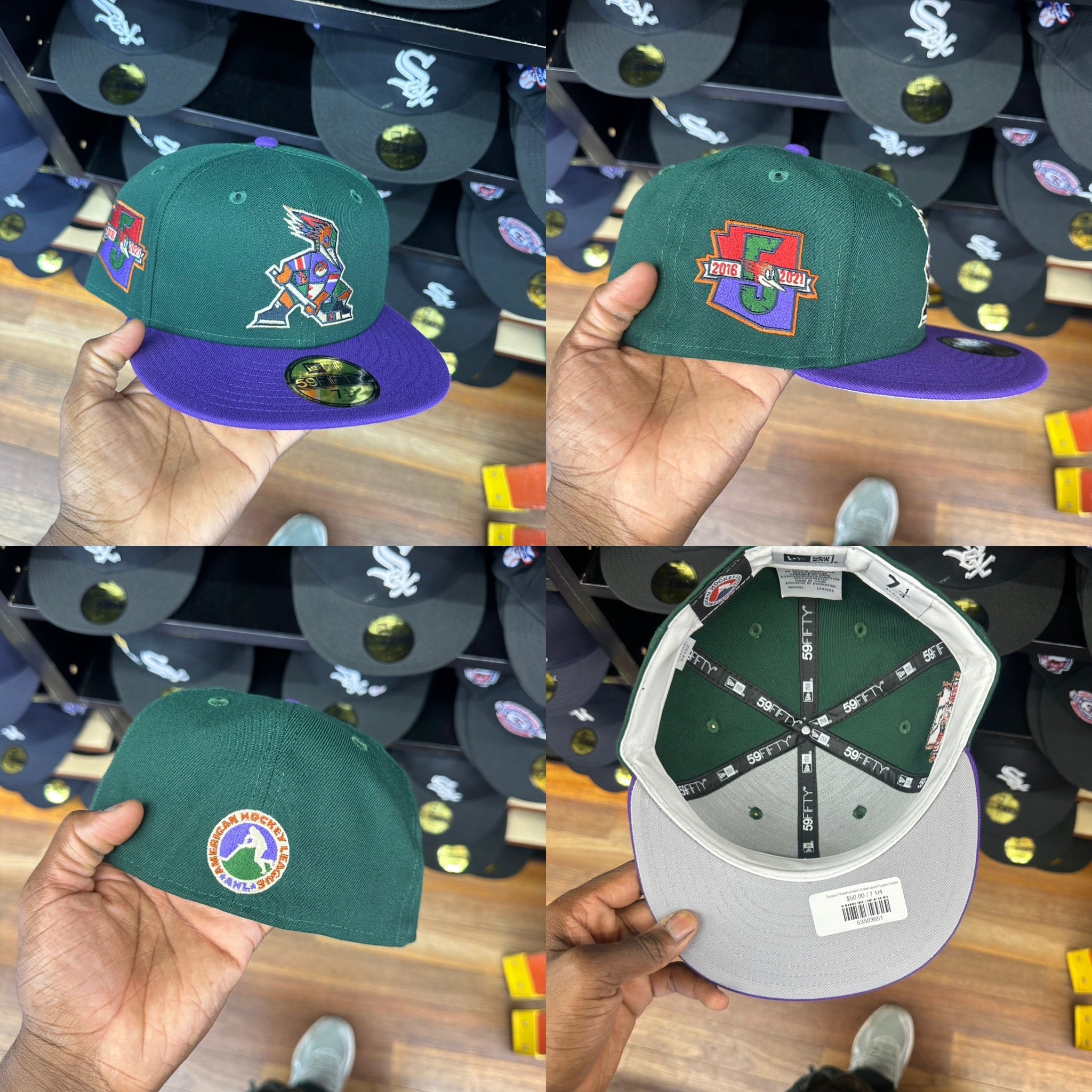 Tucson Roadrunners Green and Purple Hockey