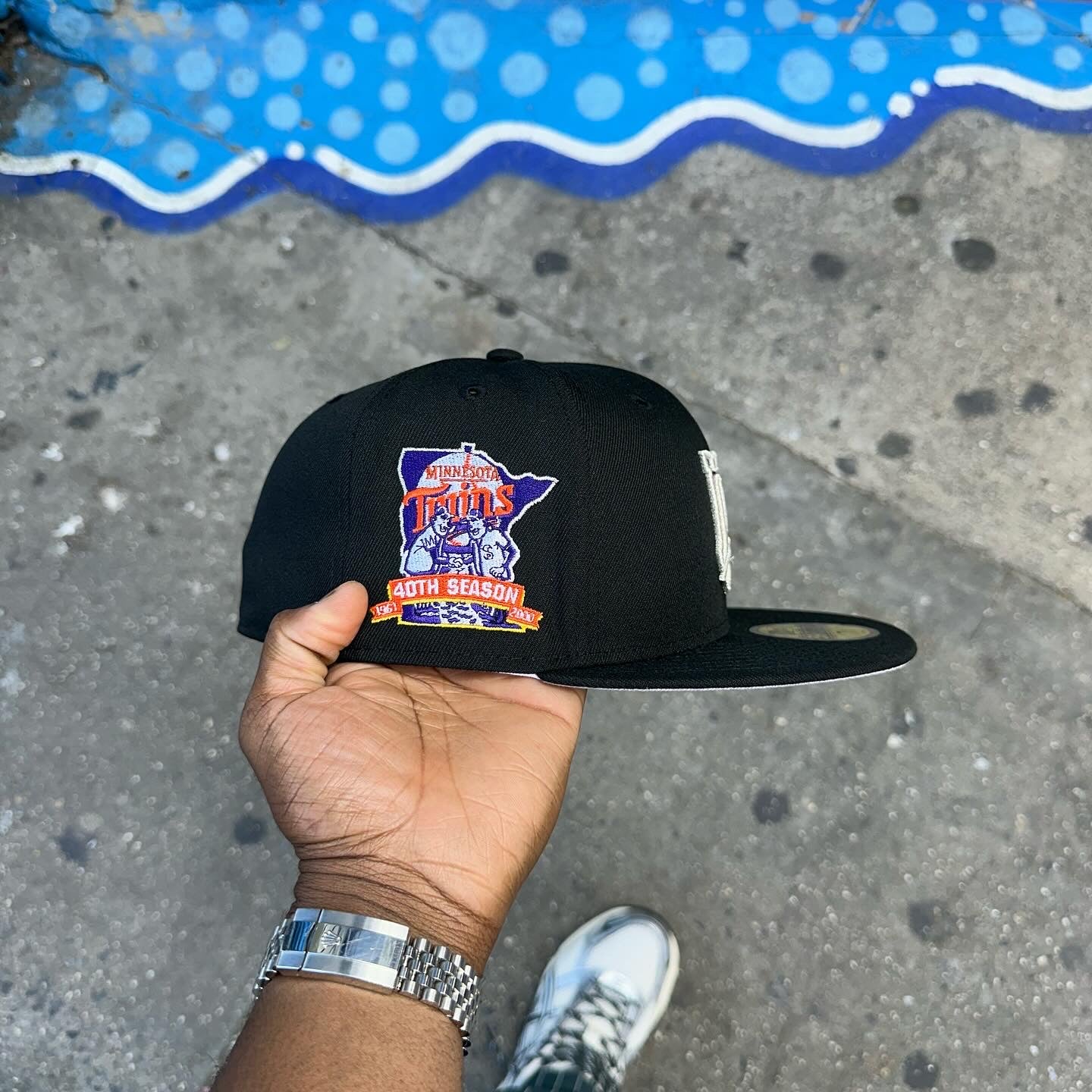 Minnesota Twins All Black Gradient Logo 40Th Anniversary