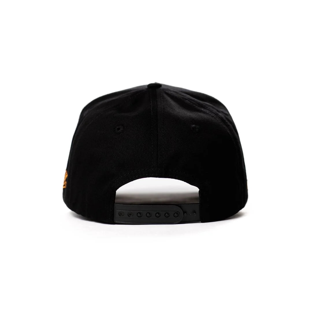 DAD Gang  black suede gold script
