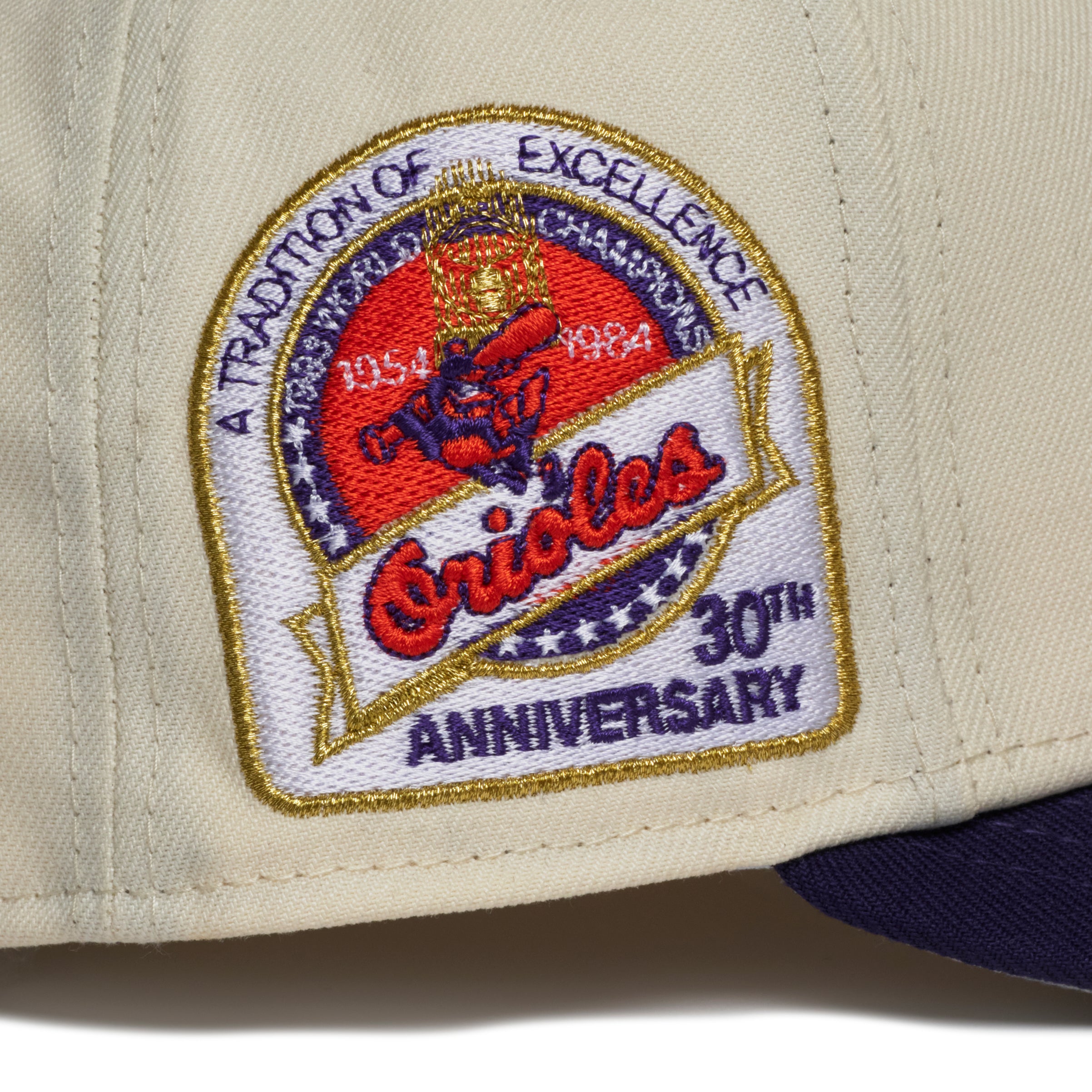 Baltimore Orioles Creme and Purple 30Th Anniversary