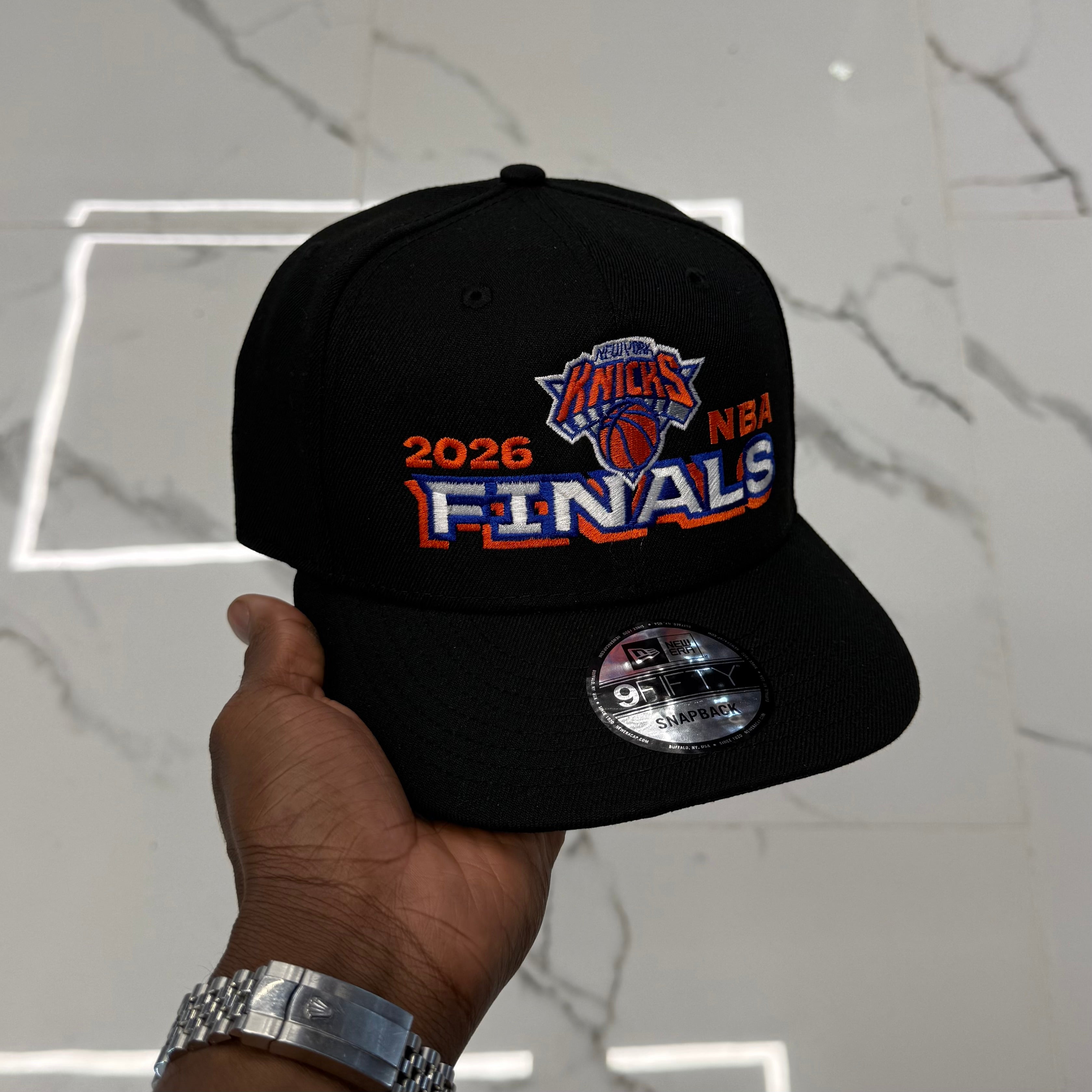 New York Knicks Big FINALS Black 950 Classic 2026 Snap Back