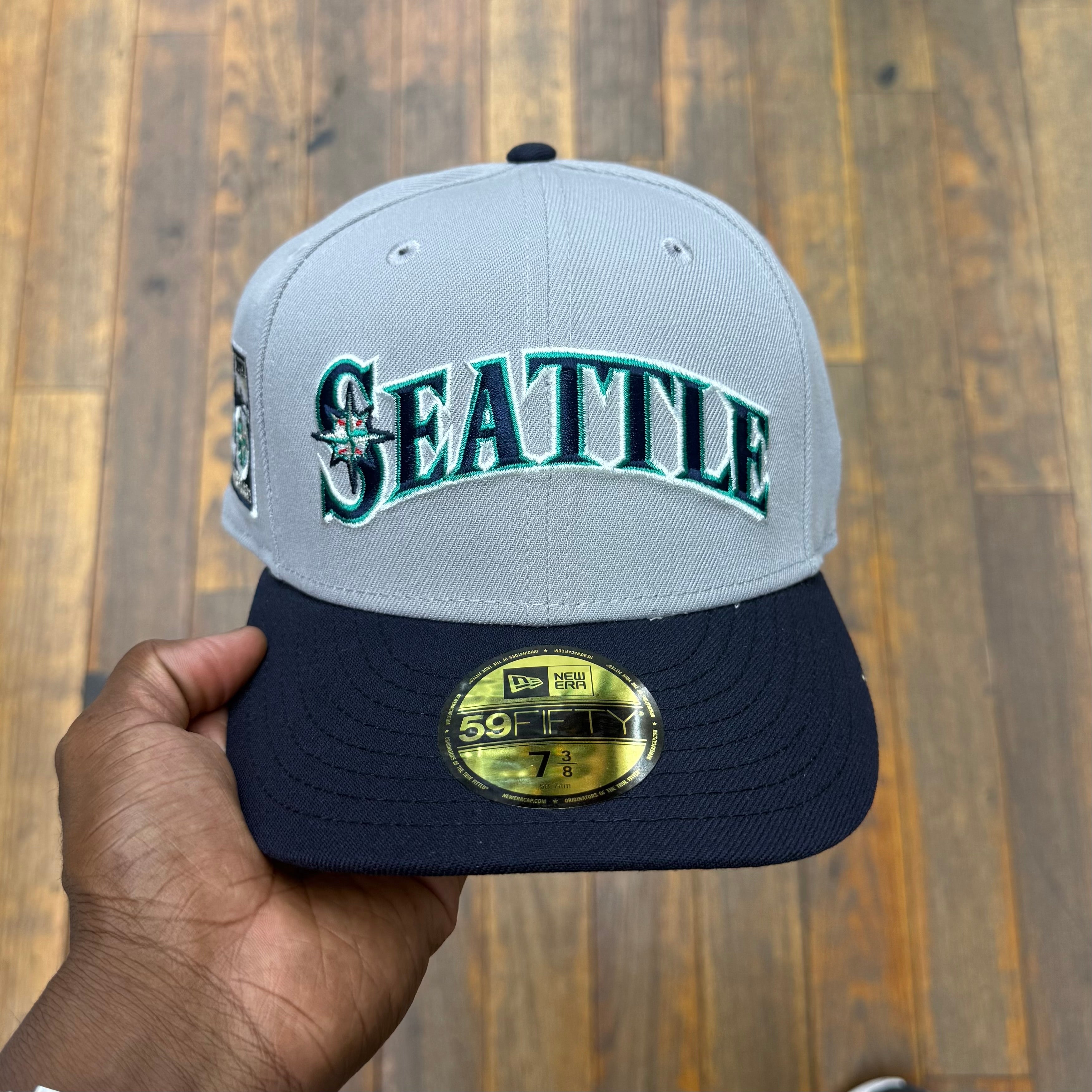 Seattle Mariners Grey & Navy Blue Font 40Th Anniversary