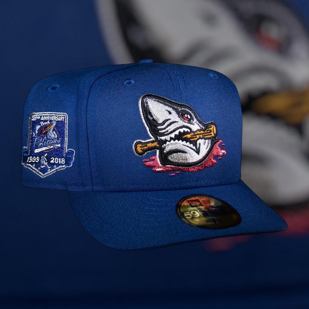 Myrtle Beach Pelicans Songbird Blue 20th anniversary Grey uv