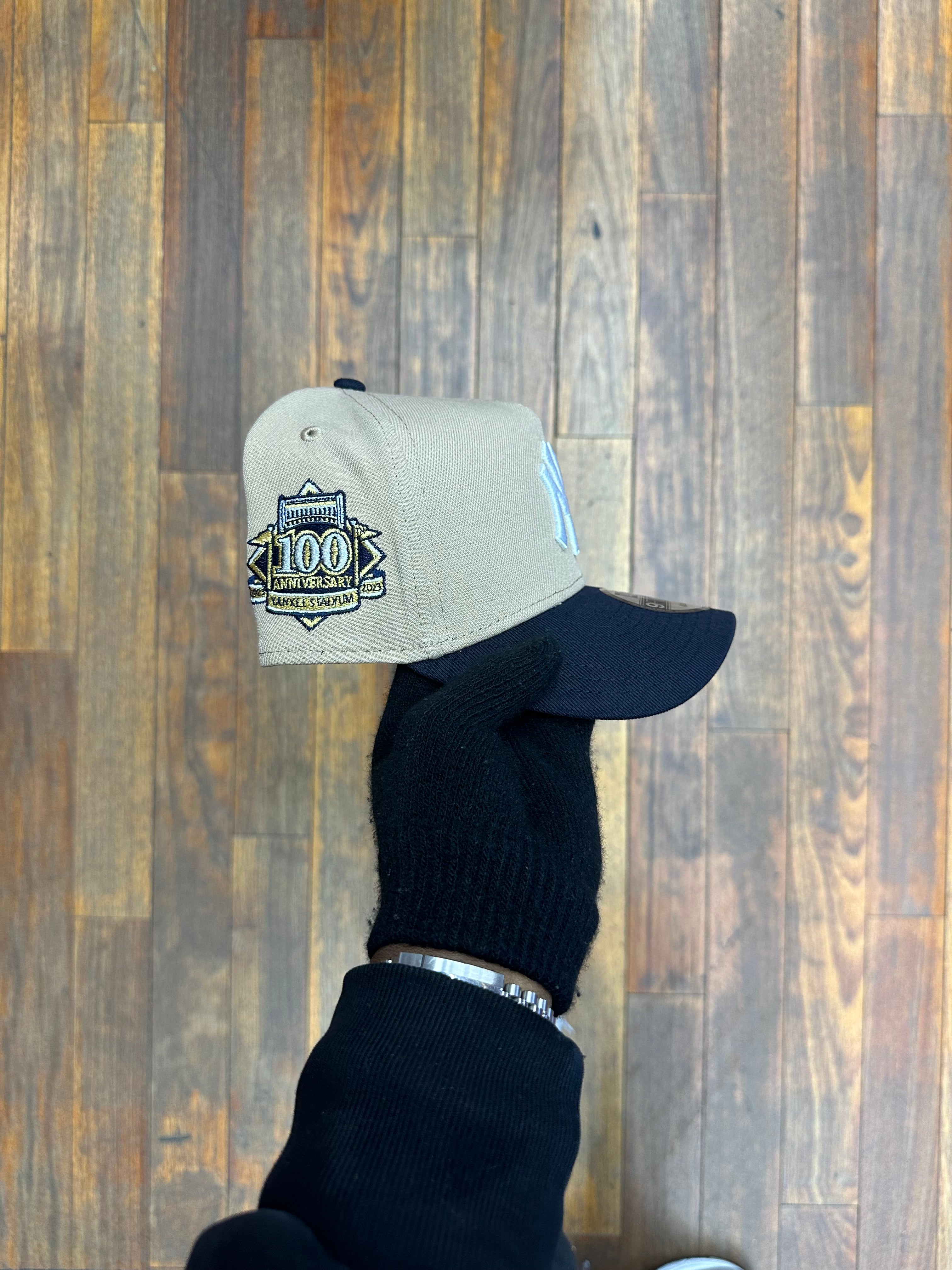 New York Yankees Camel & Navy 940 A-Frame Snap Back 100 Years