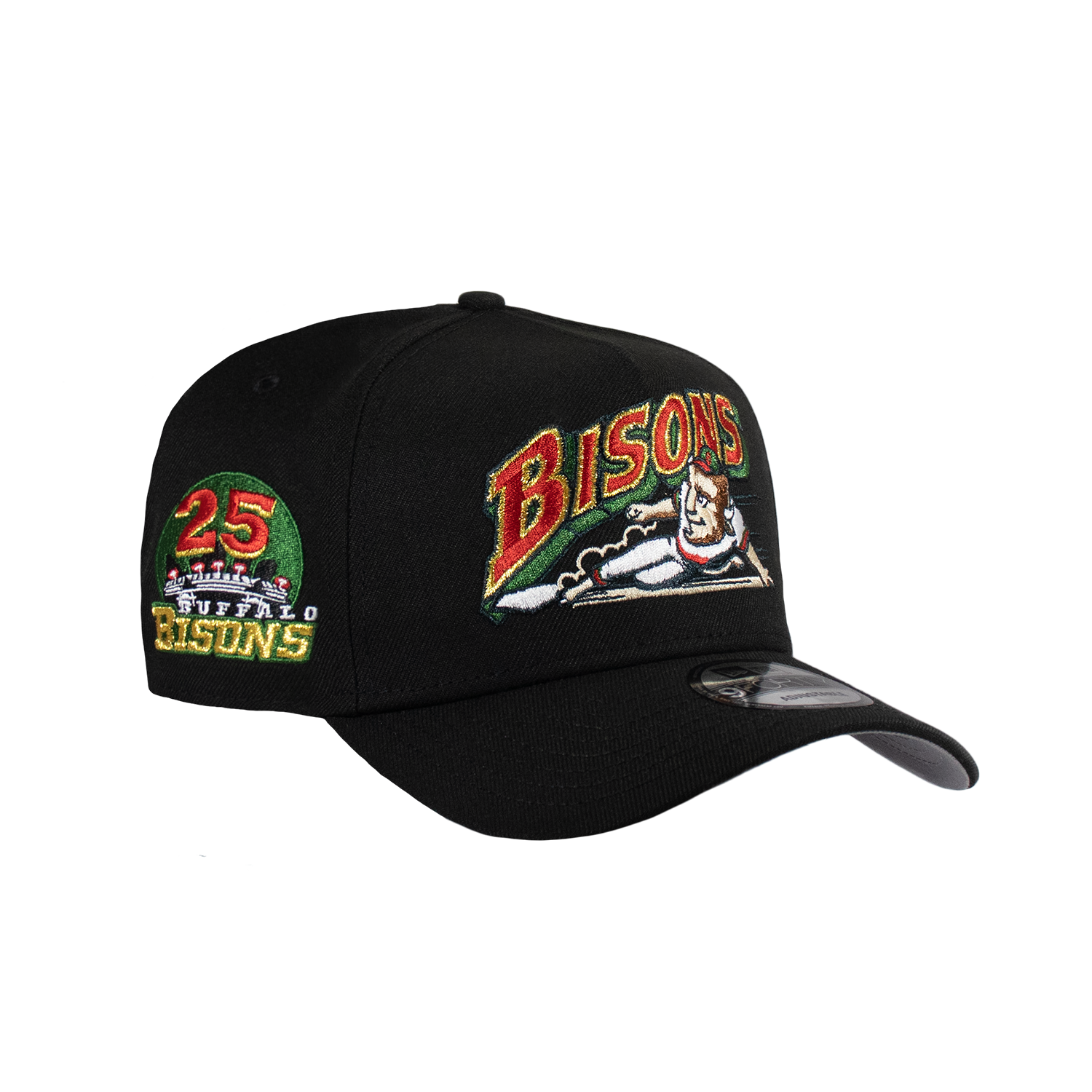 Buffalo Bisons All Black 940 AFrame Snap Back 25th