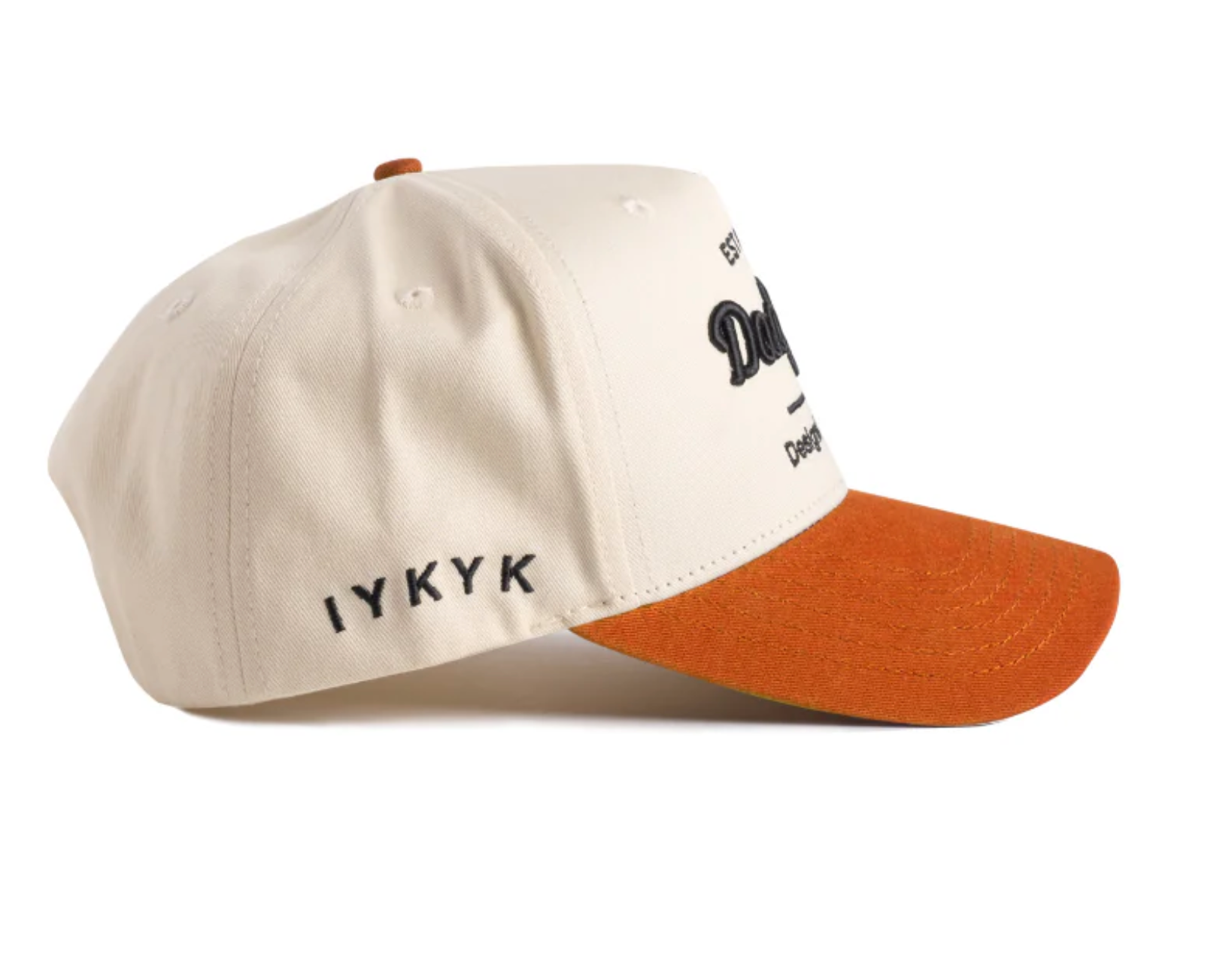 DAD GANG Creme and Burnt Orange Trucker