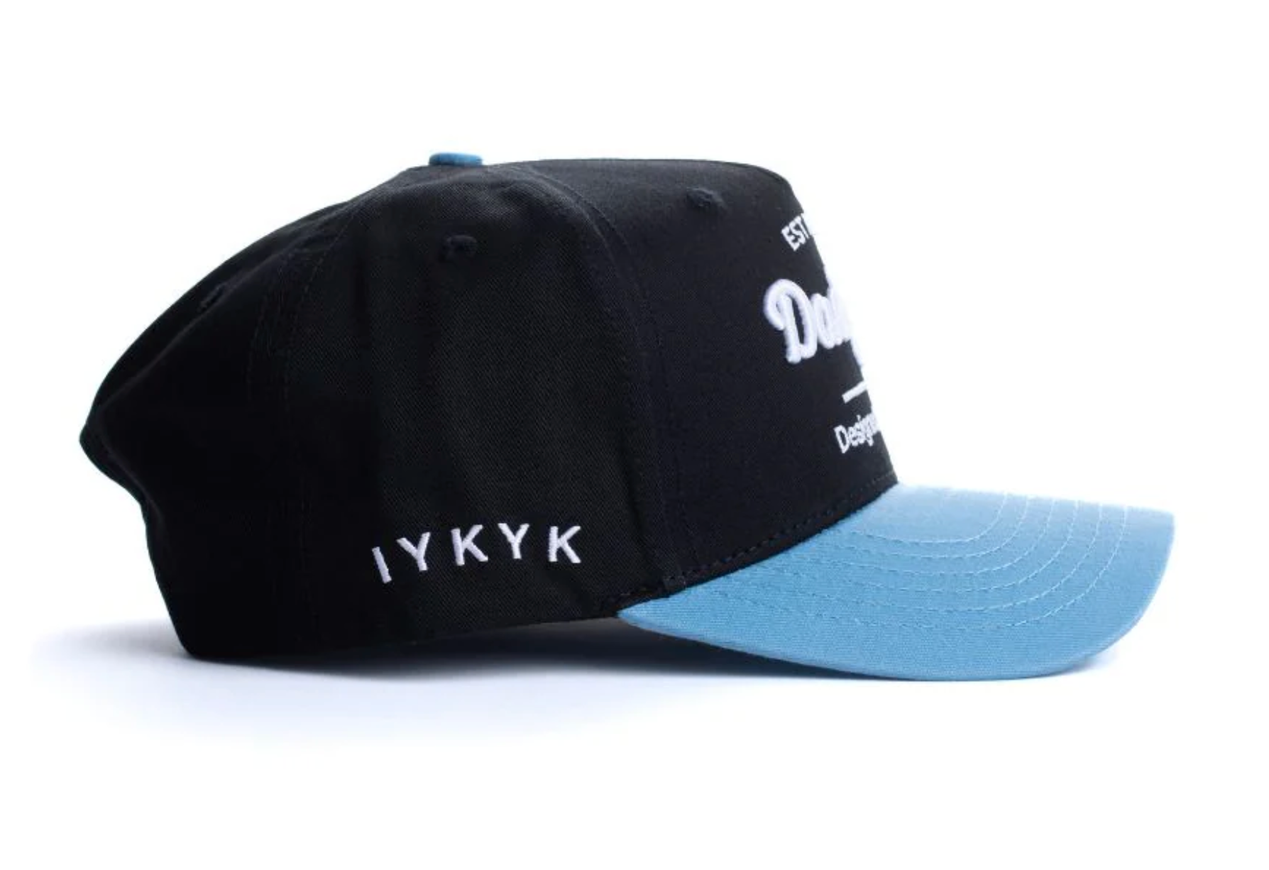 DAD GANG Black and Baby Blue Trucker