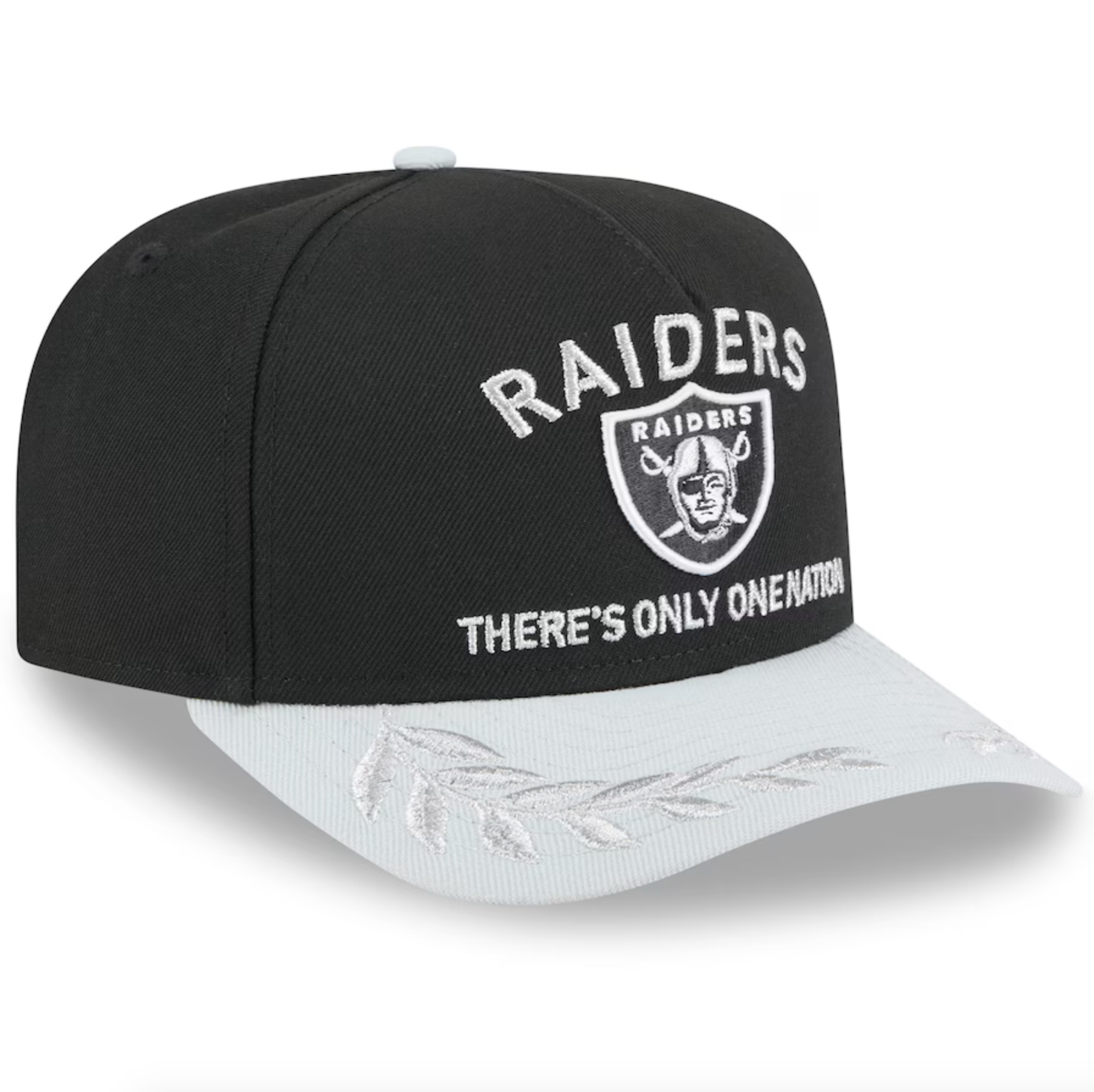 Oakland Raiders Black NFL25 DRAFT 950 AFrame Snap Back