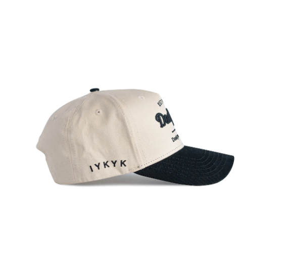 DAD GANG Cream and Black Trucker Snapback