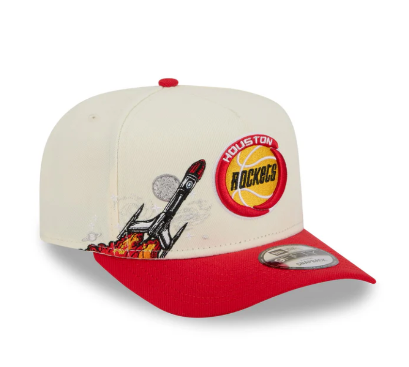Houston Rockets HWC Chrome White 9FIFTY A-Frame Snapback