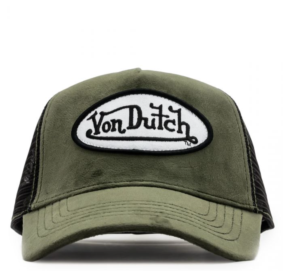 Von Dutch Green Suede Trucker