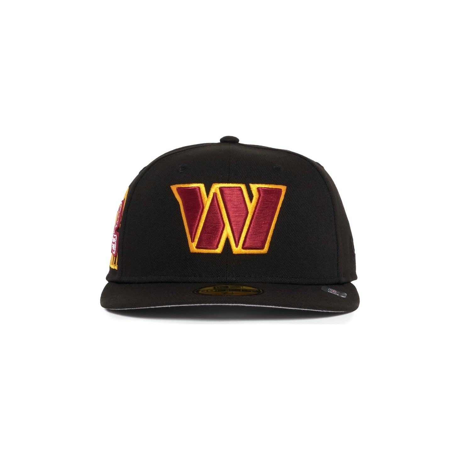 Washington Commanders All Black Helmet Patch Grey UV