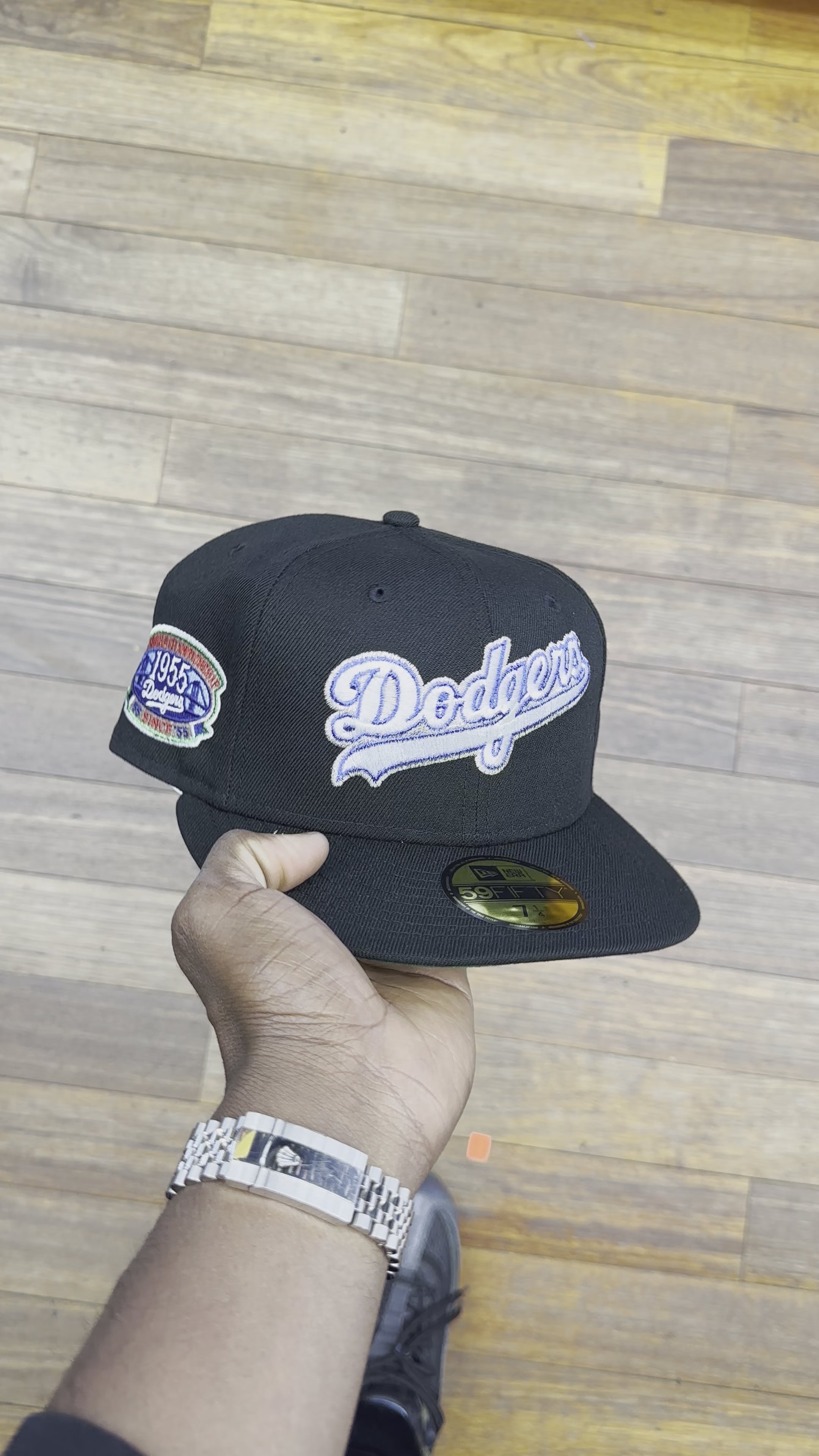 Los Angeles Dodgers Black Script 1955 Green uv