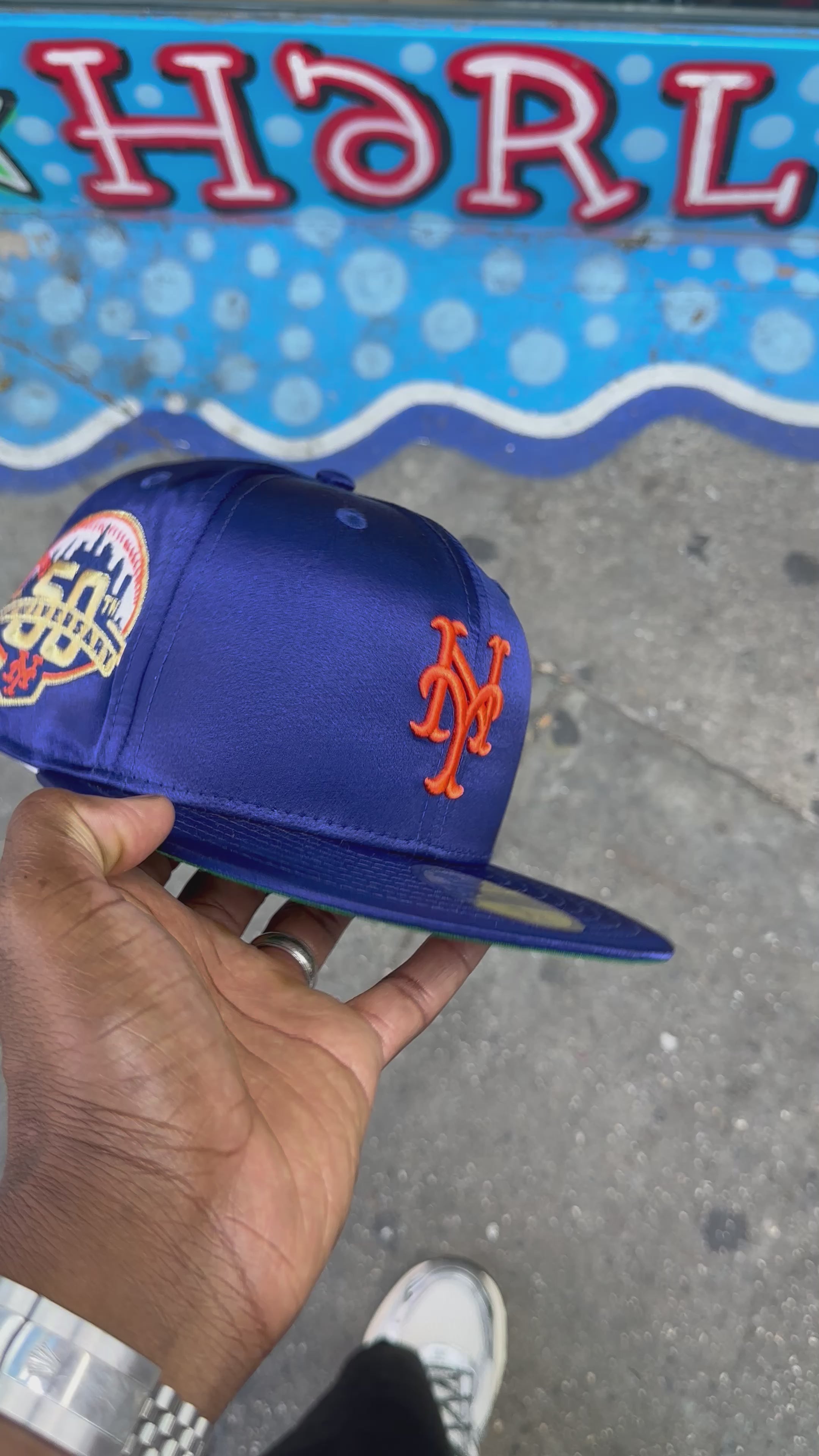 New York Mets All Satin Royal Blue 50Th Anniversary
