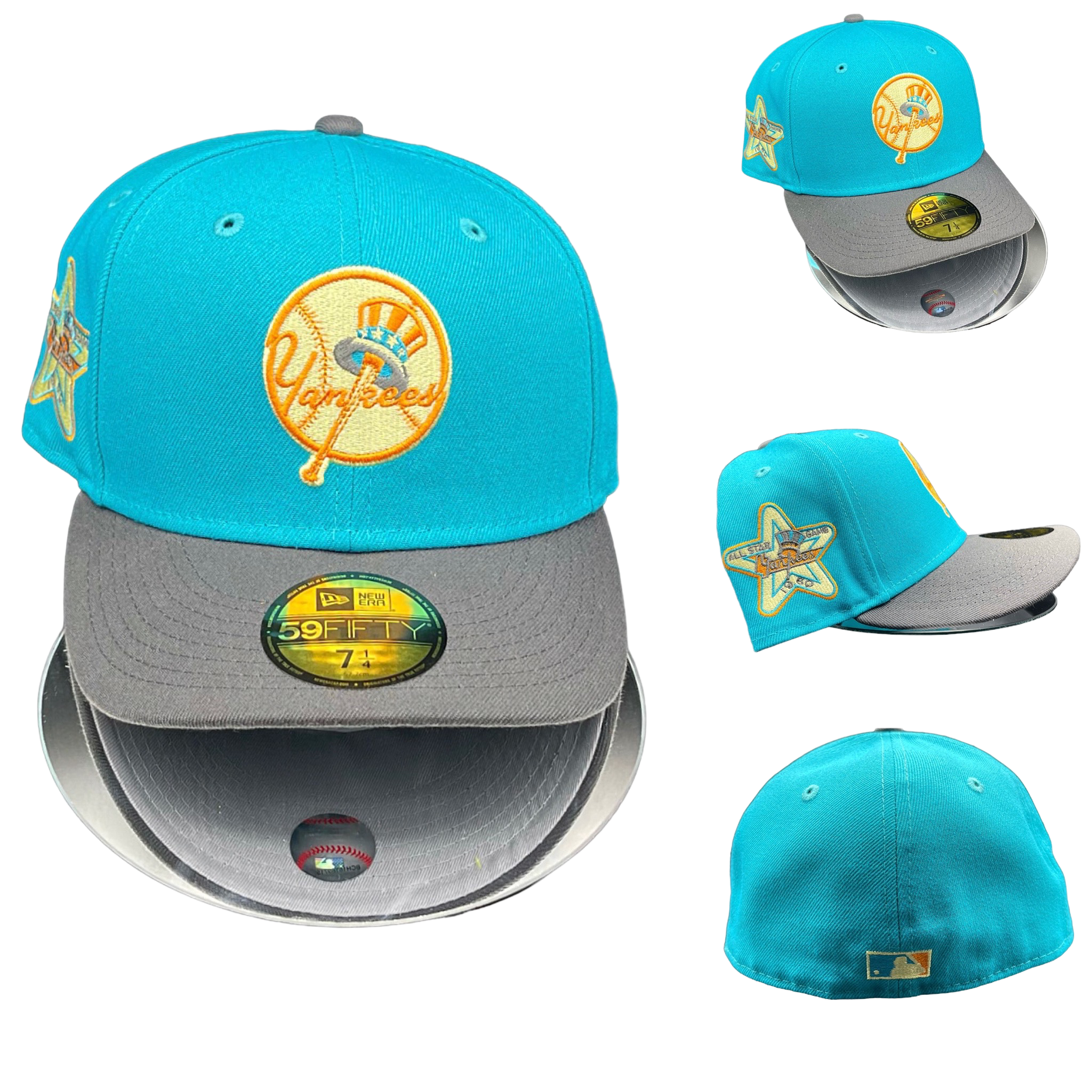 NY. YANKEES TEAL + CHARCOAL GREY UV 60 ASG